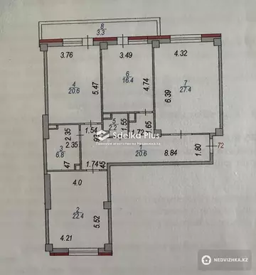 119.7 м², 3-комнатная квартира, этаж 11 из 15, 120 м², изображение - 2