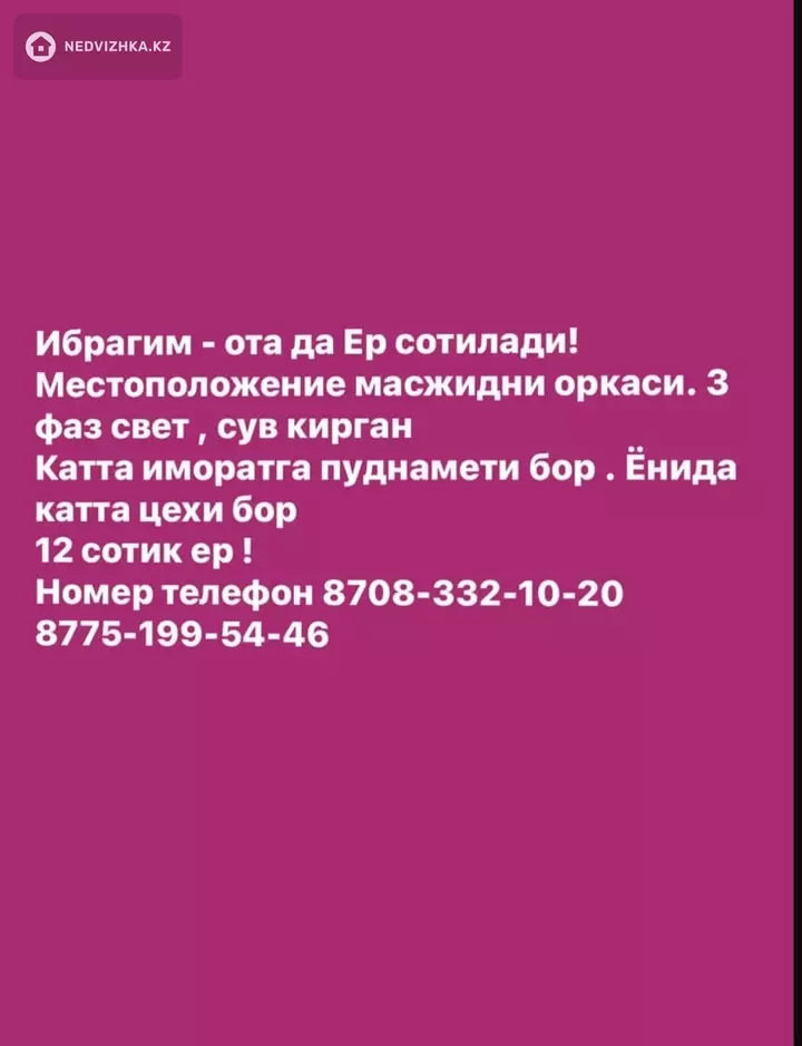 0 м², Участок 12.0 соток, изображение - 1