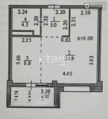 40.9 м², 1-комнатная квартира, этаж 3 из 9, 41 м², изображение - 7