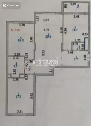 95.5 м², 3-комнатная квартира, этаж 12 из 18, 96 м², изображение - 13