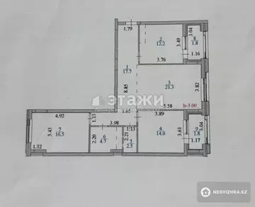 96.1 м², 3-комнатная квартира, этаж 8 из 12, 96 м², изображение - 17