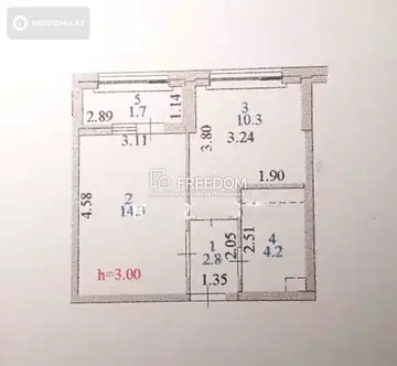 1-комнатная квартира, этаж 12 из 18, 33 м²