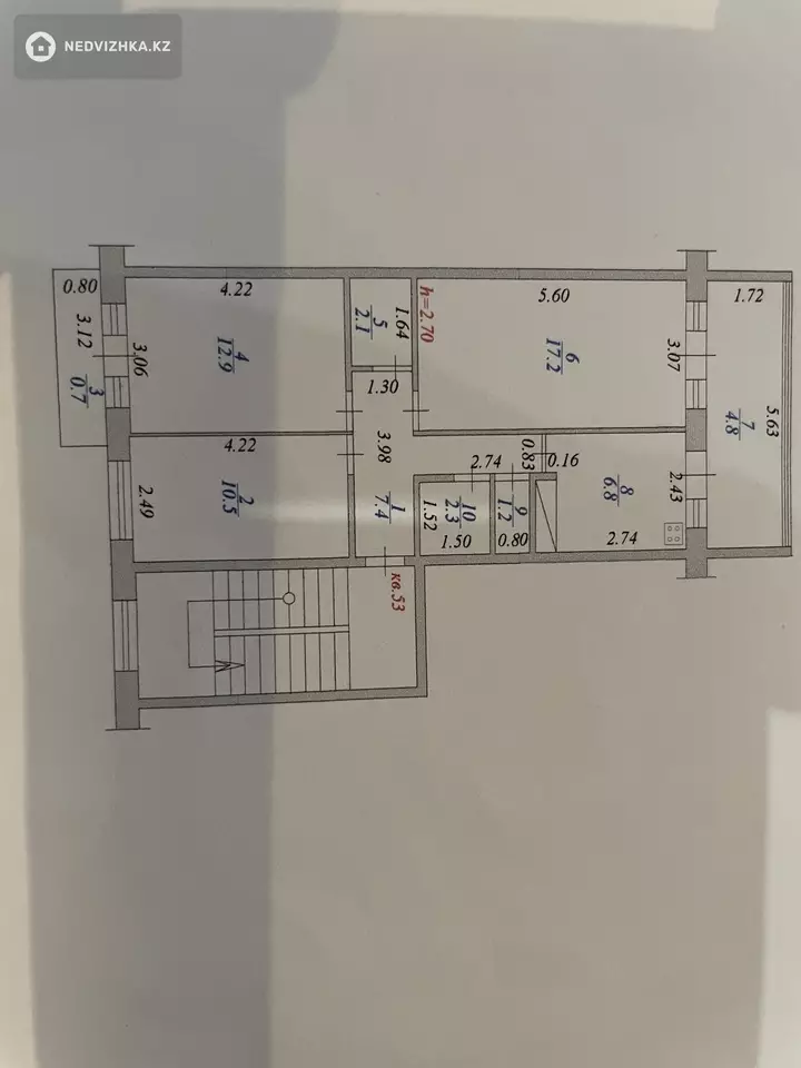 65.9 м², 3-комнатная квартира, этаж 2 из 5, 66 м², изображение - 1