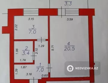 41 м², 1-комнатная квартира, этаж 5 из 5, 41 м², изображение - 9