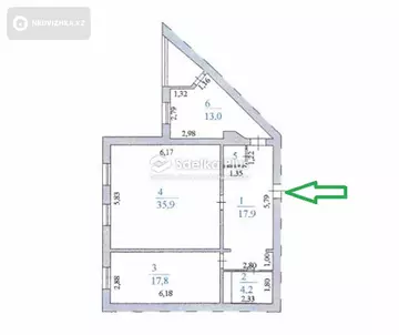 92 м², 2-комнатная квартира, этаж 3 из 5, 92 м², изображение - 7