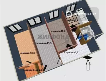 54 м², 3-комнатная квартира, этаж 1 из 4, 54 м², изображение - 17