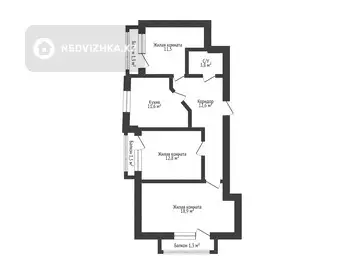 75.1 м², 3-комнатная квартира, этаж 5 из 6, 75 м², изображение - 25