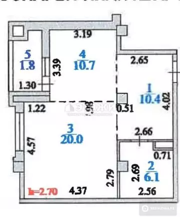 49 м², 1-комнатная квартира, этаж 2 из 12, 49 м², изображение - 5