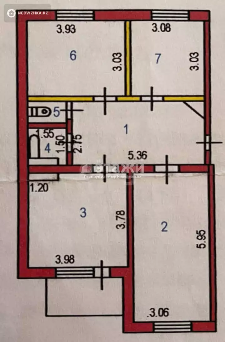 72 м², 3-комнатная квартира, этаж 6 из 10, 72 м², изображение - 1