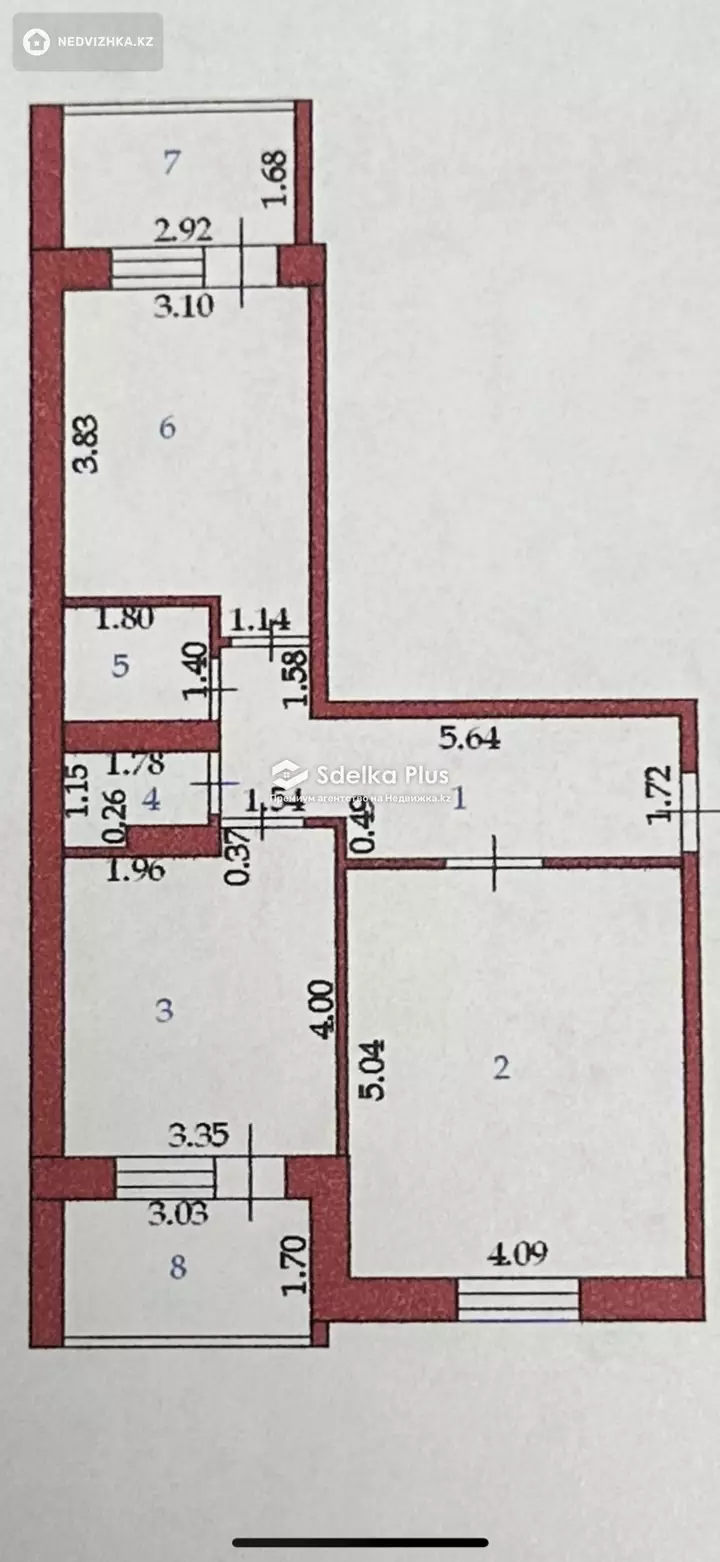 65 м², 2-комнатная квартира, этаж 5 из 9, 65 м², изображение - 1