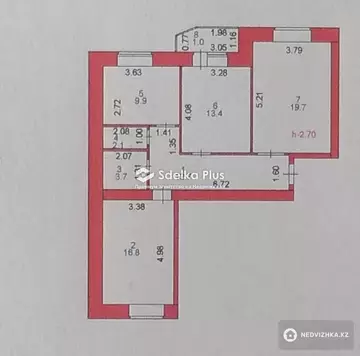 80 м², 3-комнатная квартира, этаж 1 из 9, 80 м², изображение - 9