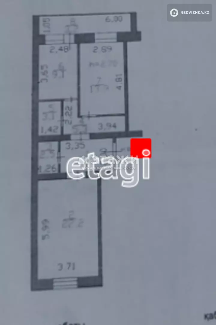 67 м², 2-комнатная квартира, этаж 1 из 6, 67 м², изображение - 1