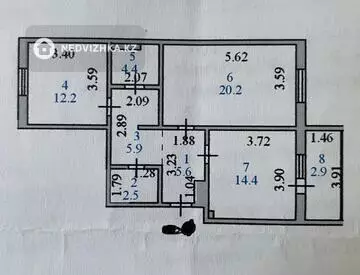 68.1 м², 2-комнатная квартира, этаж 7 из 10, 68 м², изображение - 8