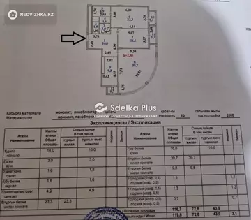 3-комнатная квартира, этаж 8 из 10, 120 м²