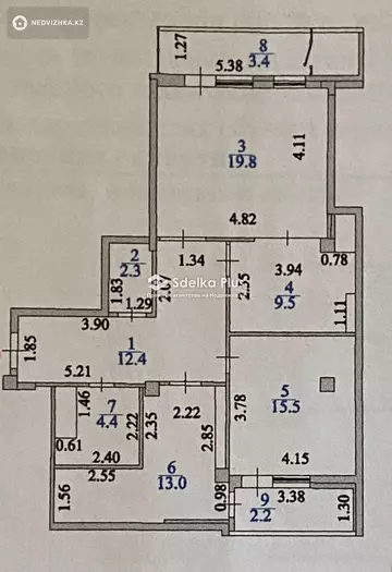 83 м², 3-комнатная квартира, этаж 6 из 20, 83 м², изображение - 1