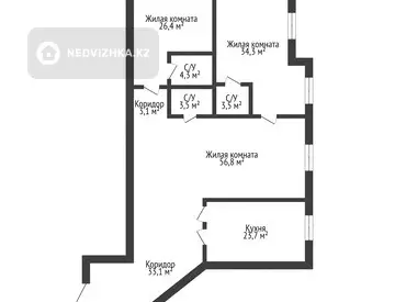 188.7 м², 3-комнатная квартира, этаж 1 из 10, 189 м², изображение - 26