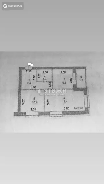 53 м², 2-комнатная квартира, этаж 9 из 12, 53 м², изображение - 14