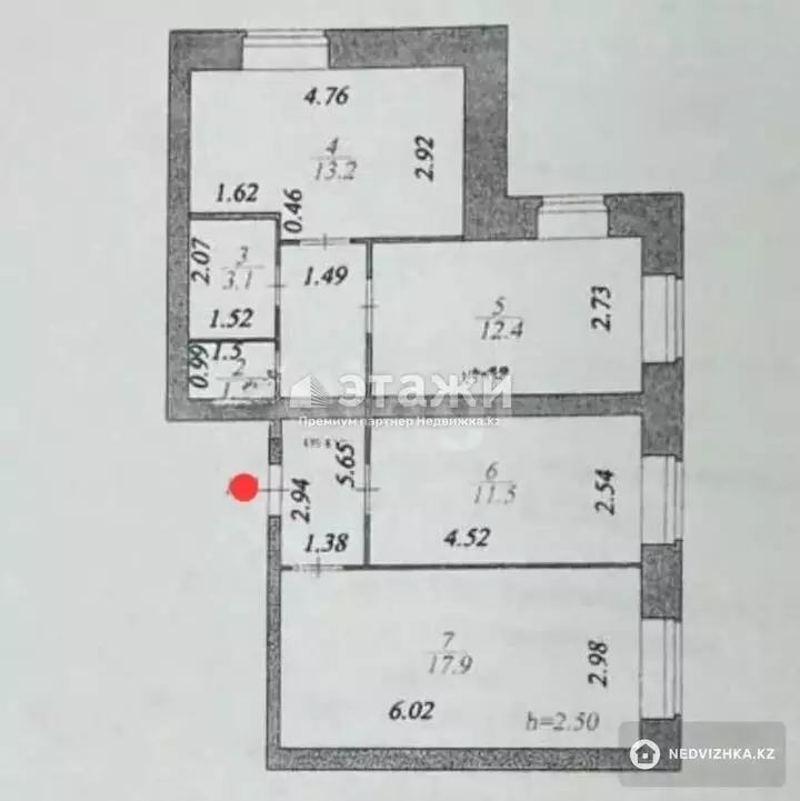 68 м², 3-комнатная квартира, этаж 1 из 10, 68 м², изображение - 1