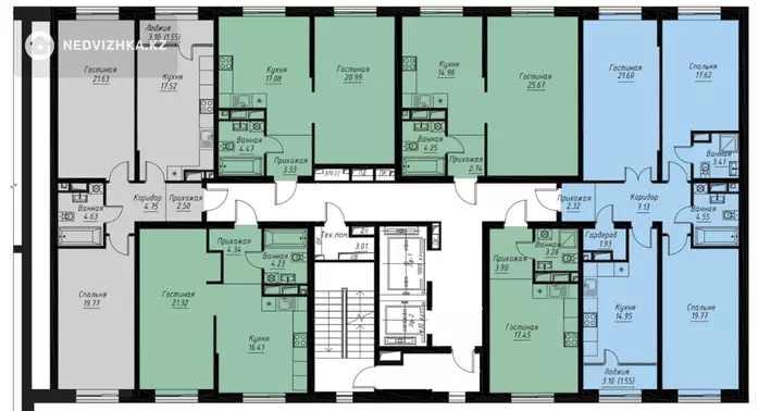 95 м², 3-комнатная квартира, этаж 2 из 12, 95 м², изображение - 1