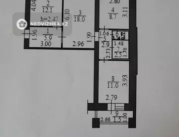 64.9 м², 1-комнатная квартира, этаж 7 из 10, 65 м², изображение - 1