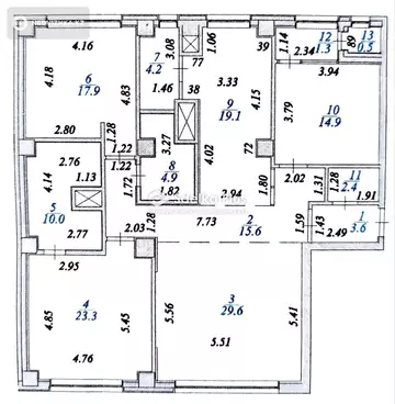 4-комнатная квартира, этаж 8 из 22, 147 м²