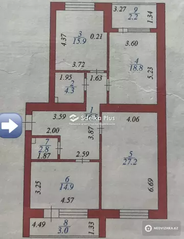 105 м², 3-комнатная квартира, этаж 12 из 13, 105 м², изображение - 8