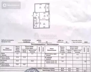 60.43 м², 2-комнатная квартира, этаж 14 из 19, 60 м², изображение - 29