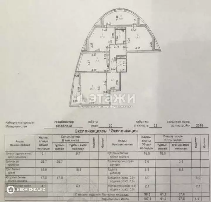 107.8 м², 3-комнатная квартира, этаж 20 из 24, 108 м², изображение - 1