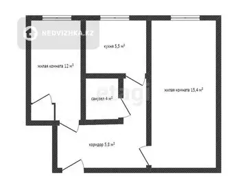 42.7 м², 2-комнатная квартира, этаж 1 из 5, 43 м², изображение - 6