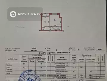 46 м², 2-комнатная квартира, этаж 2 из 5, 46 м², изображение - 13