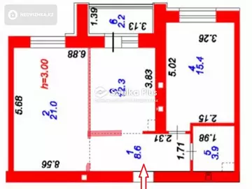 64 м², 2-комнатная квартира, этаж 10 из 12, 64 м², изображение - 12