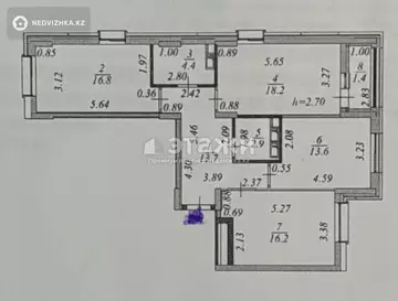 89 м², 3-комнатная квартира, этаж 7 из 9, 89 м², изображение - 19