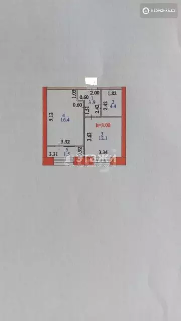 40 м², 2-комнатная квартира, этаж 2 из 12, 40 м², изображение - 13
