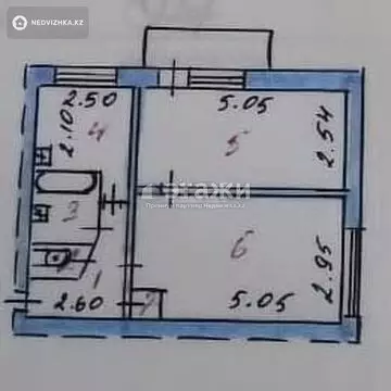 41.1 м², 2-комнатная квартира, этаж 4 из 5, 41 м², изображение - 5