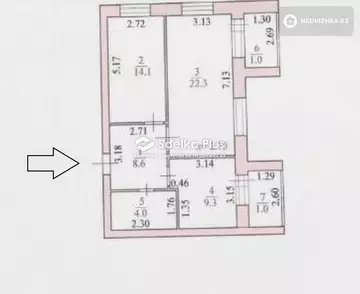 65 м², 2-комнатная квартира, этаж 4 из 9, 65 м², изображение - 1