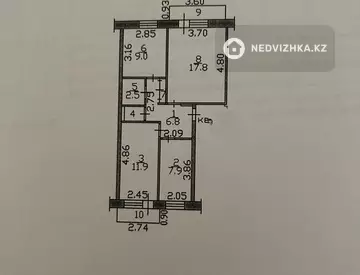 60 м², 3-комнатная квартира, этаж 2 из 6, 60 м², изображение - 11