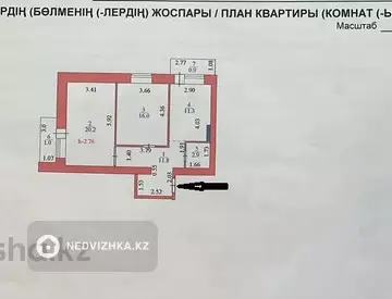 2-комнатная квартира, этаж 2 из 10, 65 м²