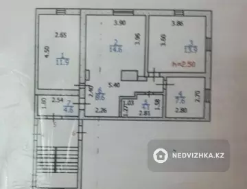 3-комнатная квартира, этаж 2 из 5, 65 м²