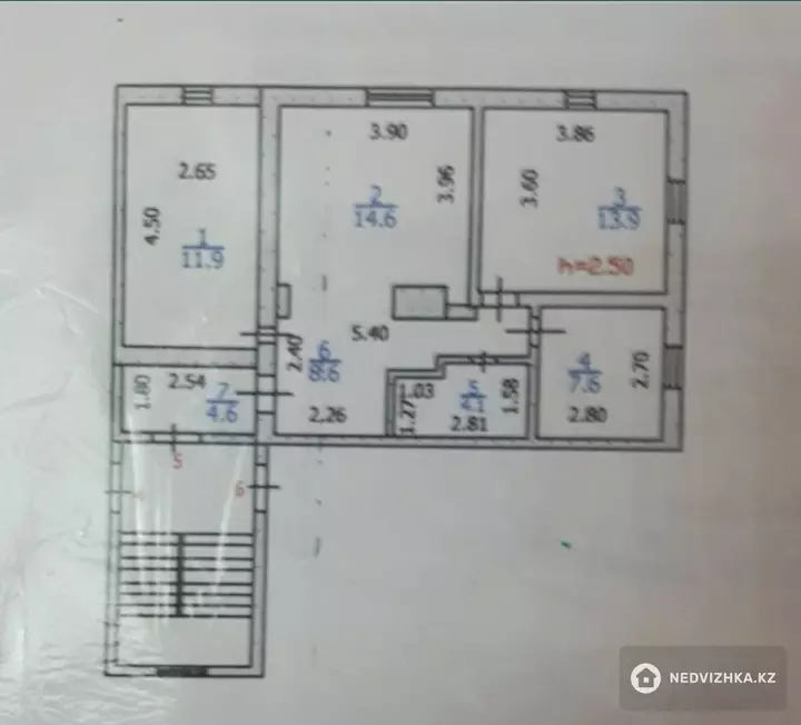 65 м², 3-комнатная квартира, этаж 2 из 5, 65 м², изображение - 1