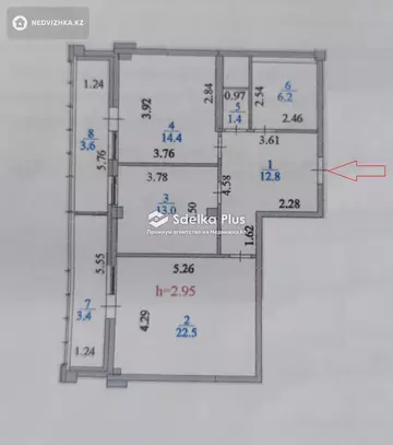 77.5 м², 2-комнатная квартира, этаж 3 из 20, 78 м², изображение - 20