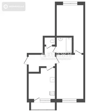 50 м², 2-комнатная квартира, этаж 3 из 5, 50 м², изображение - 22