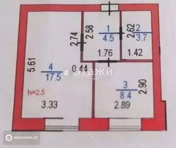 34 м², 1-комнатная квартира, этаж 6 из 6, 34 м², изображение - 2