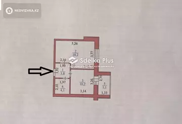 37.4 м², 1-комнатная квартира, этаж 7 из 9, 37 м², изображение - 11