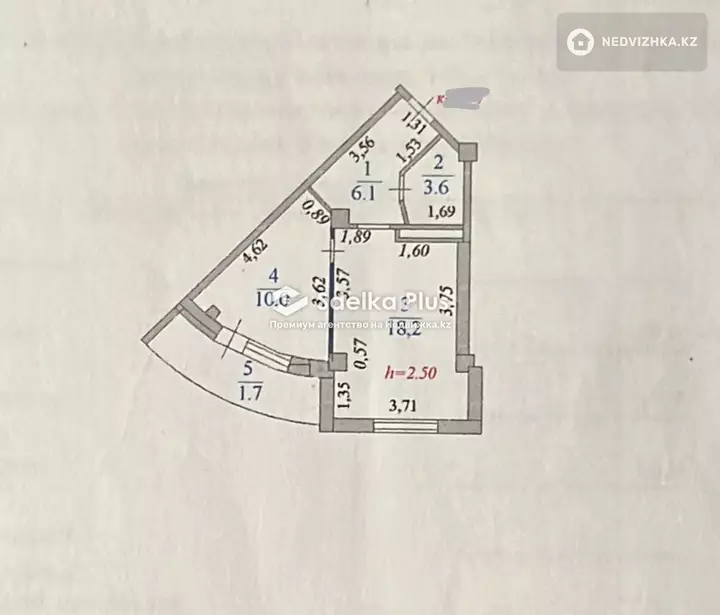 39 м², 2-комнатная квартира, этаж 11 из 18, 39 м², изображение - 1