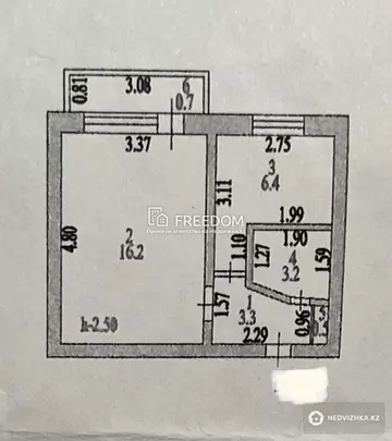 30 м², 1-комнатная квартира, этаж 3 из 5, 30 м², изображение - 17