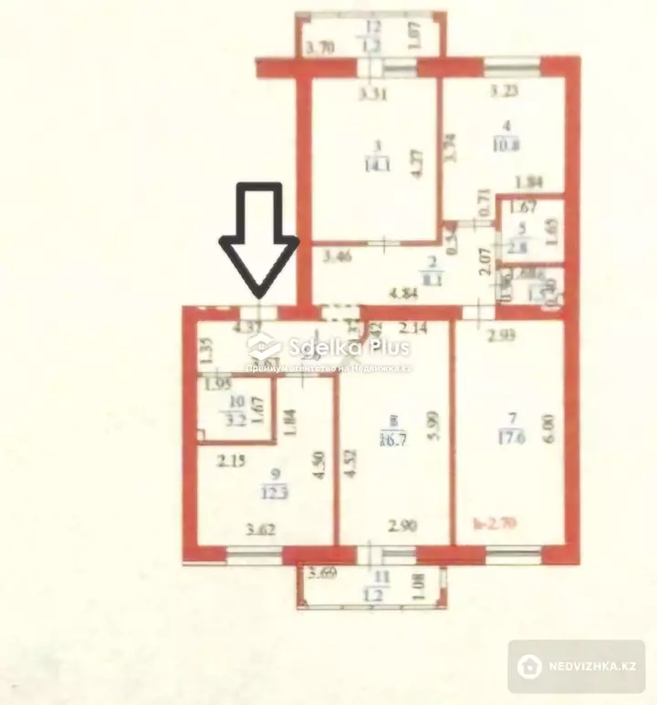 96 м², 4-комнатная квартира, этаж 3 из 10, 96 м², изображение - 1