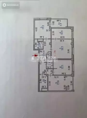 4-комнатная квартира, этаж 3 из 10, 100 м²