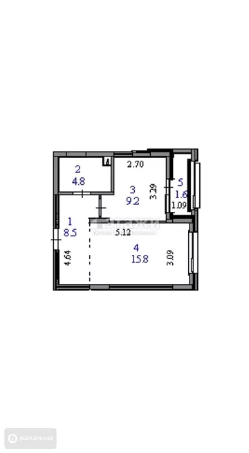 40 м², 1-комнатная квартира, этаж 8 из 9, 40 м², изображение - 4