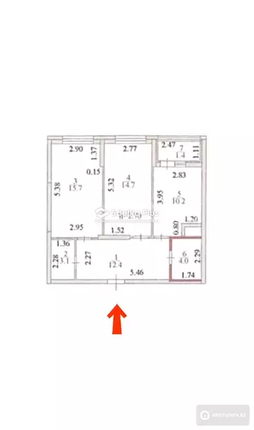 61.5 м², 2-комнатная квартира, этаж 6 из 17, 62 м², изображение - 8