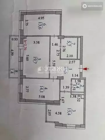 89 м², 3-комнатная квартира, этаж 4 из 23, 89 м², изображение - 8